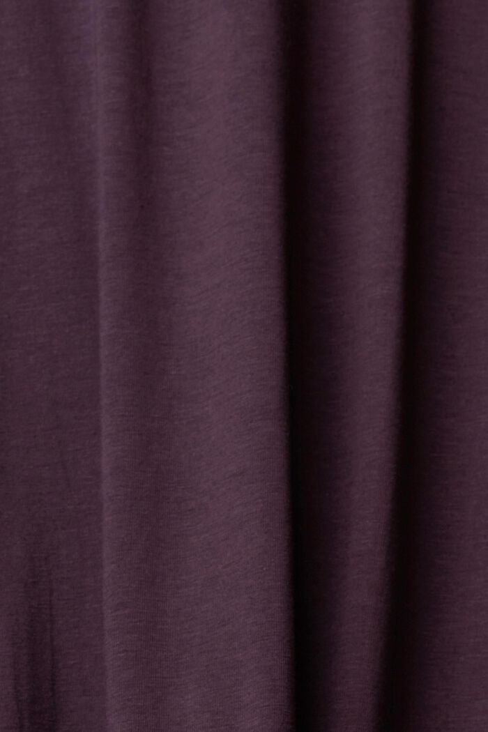 Long sleeve top with thumb holes, AUBERGINE, detail image number 0