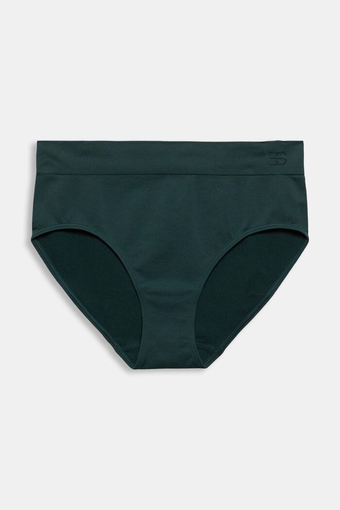 Recycled: soft and comfy, mid-rise briefs, DARK TEAL GREEN, detail image number 4