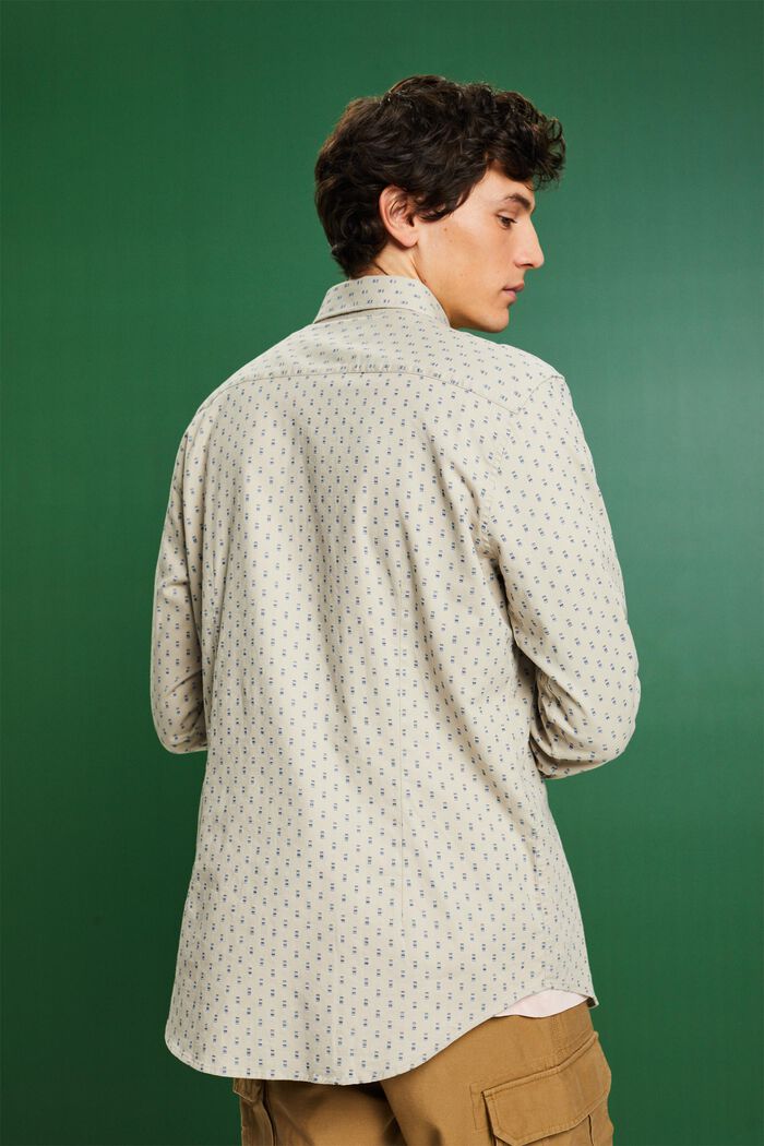 Patterned Twill Slim Fit Shirt, PASTEL GREY, detail image number 2