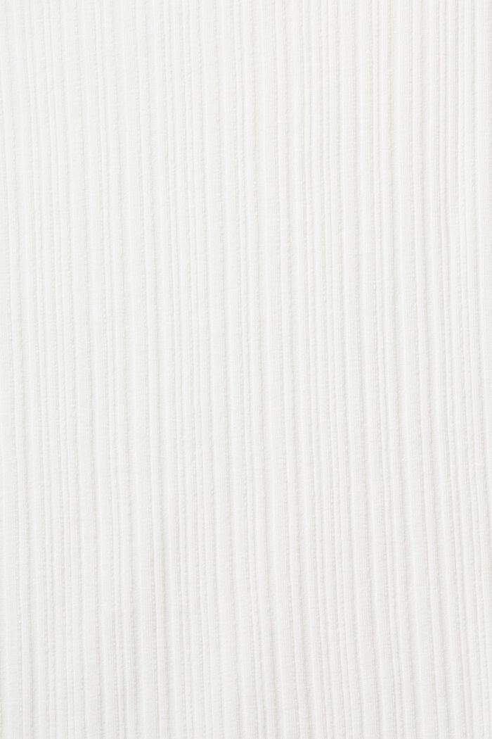 Ribbed long sleeve top, OFF WHITE, detail image number 5