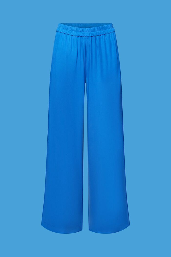 Wide leg trousers, LENZING™ ECOVERO™, BRIGHT BLUE, detail image number 7
