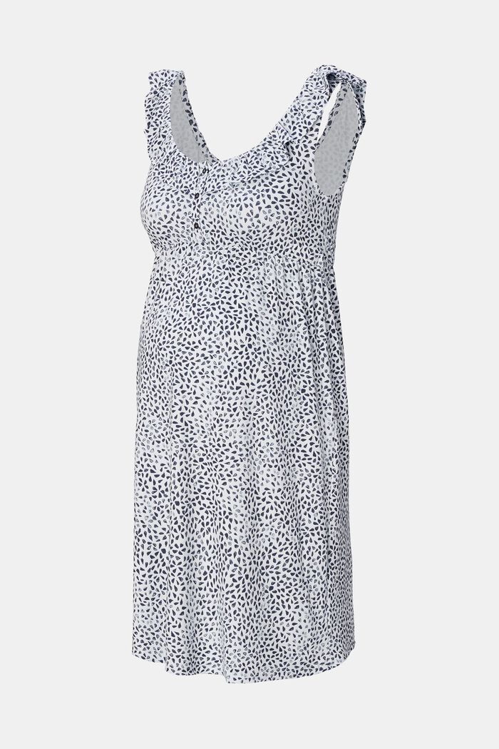 MATERNITY Print Sleeveless Mini Dress, SMOKE BLUE, detail image number 4