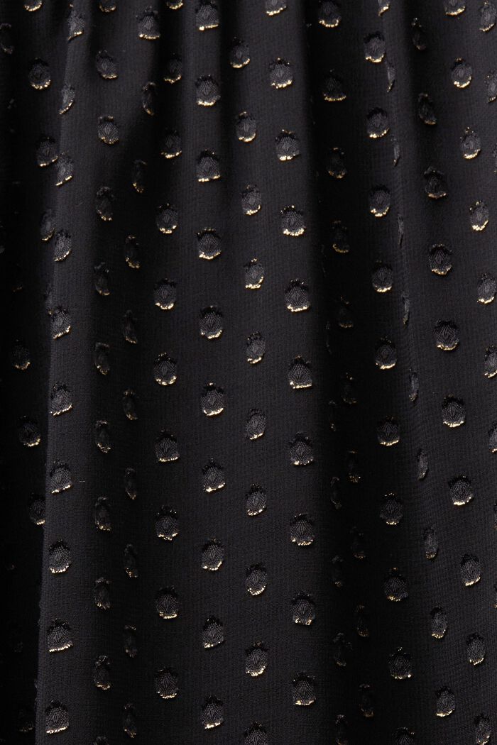 Midi dress with gold sparkle, BLACK, detail image number 6