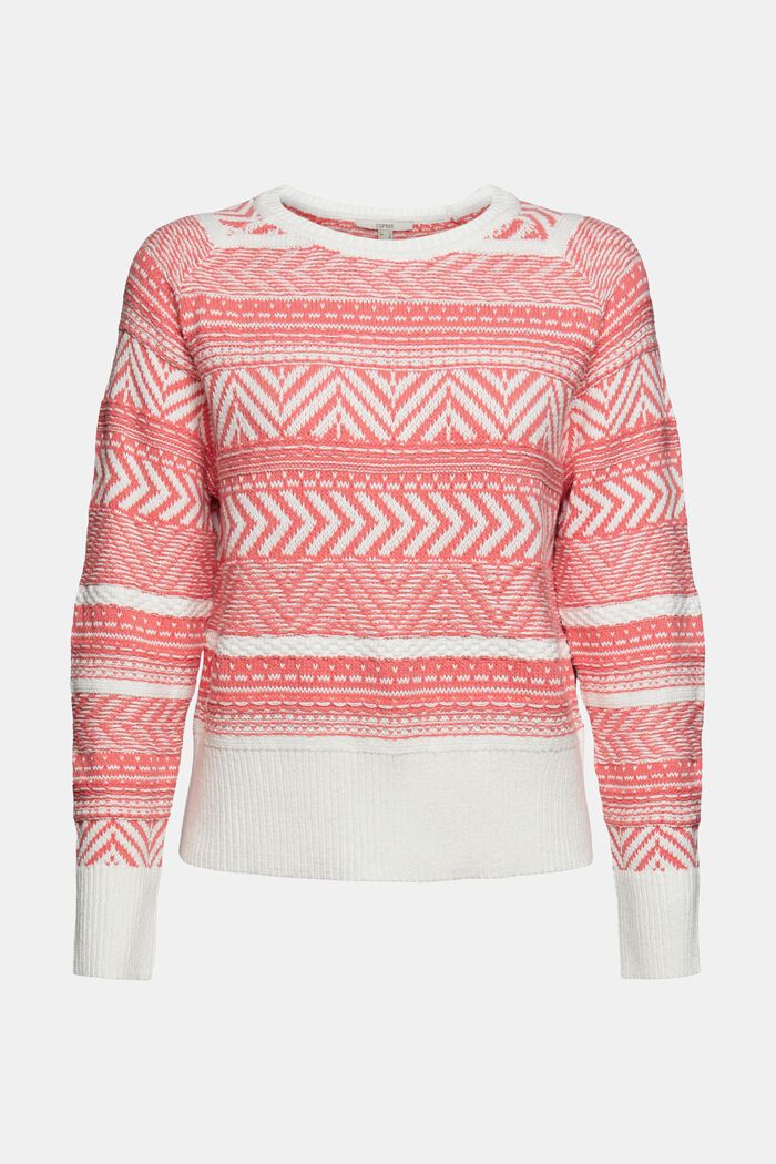 Norwegian pattern jumper, CORAL, overview