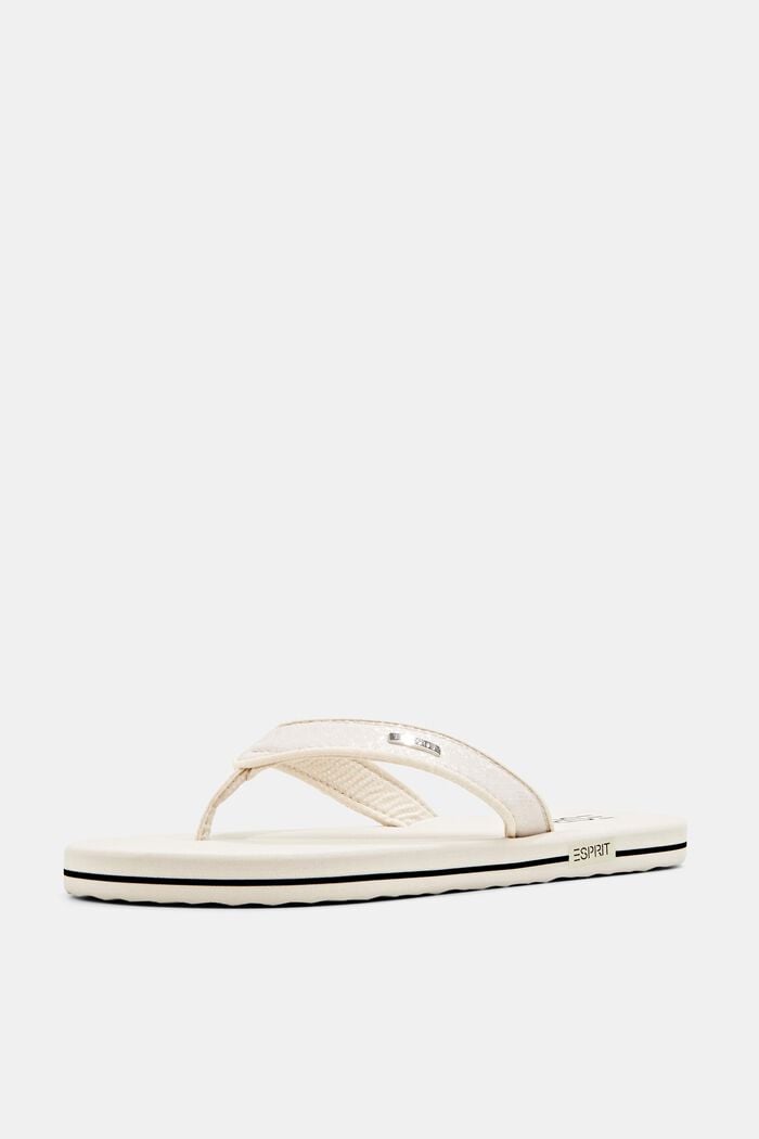 Slip slops with glittery straps, OFF WHITE, detail image number 1