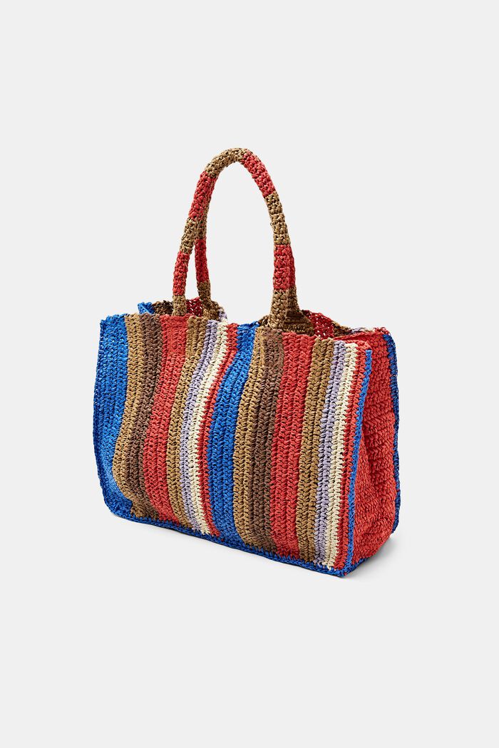 Woven Straw Tote, MULTICOLOUR, detail image number 2