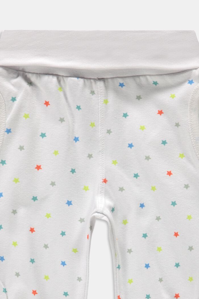 Double pack of tracksuit bottoms, organic cotton, LIGHT AQUA GREEN, detail image number 2