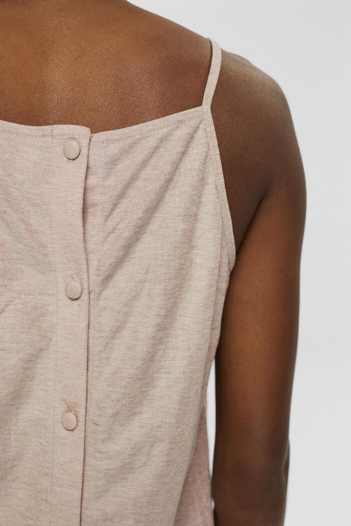 Top with button placket on the back, TAUPE, detail image number 2