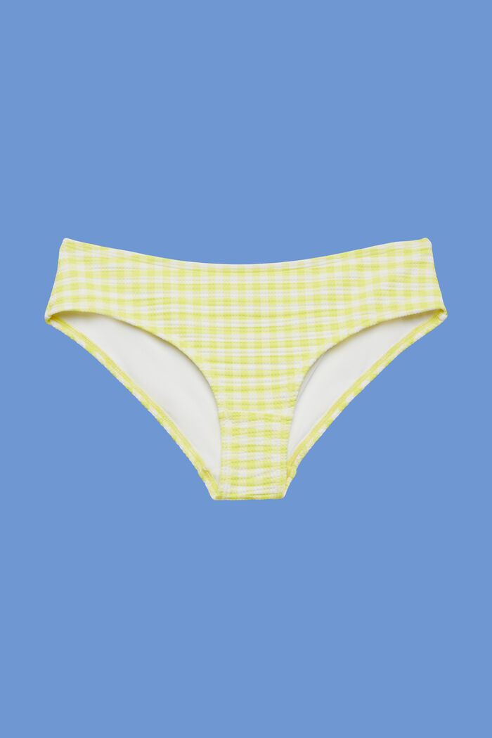 Recycled: textured bikini bottoms, LIME YELLOW, detail image number 4