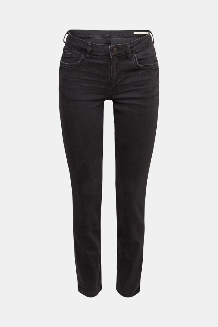 Slim fit stretch jeans, Dual Max, BLACK DARK WASHED, detail image number 2