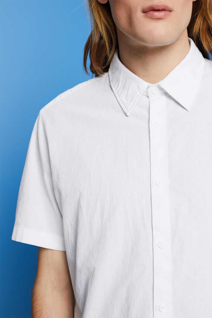 Textured slim fit shirt, WHITE, detail image number 2
