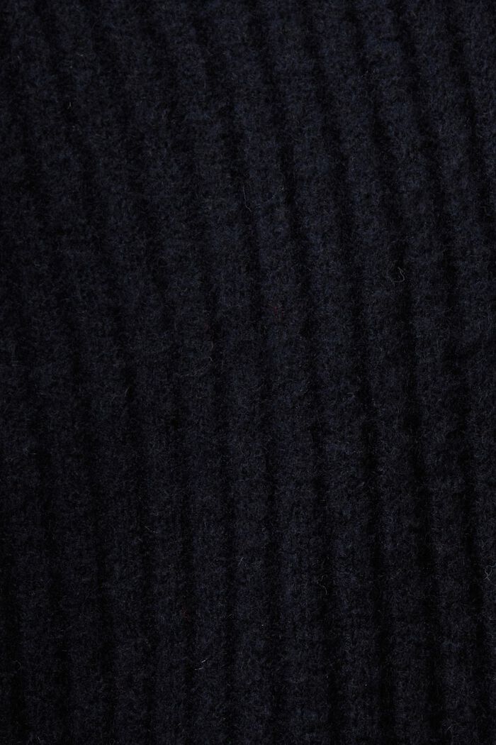 Rib-Knit Mini Dress, BLACK, detail image number 5