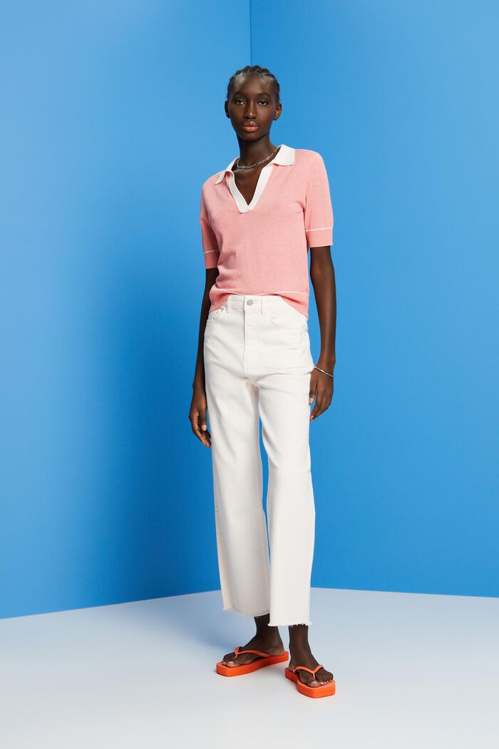 High-rise straight leg trousers, LIGHT PINK, detail image number 4
