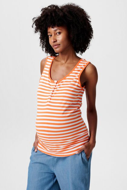 MATERNITY Striped Sleeveless T-Shirt
