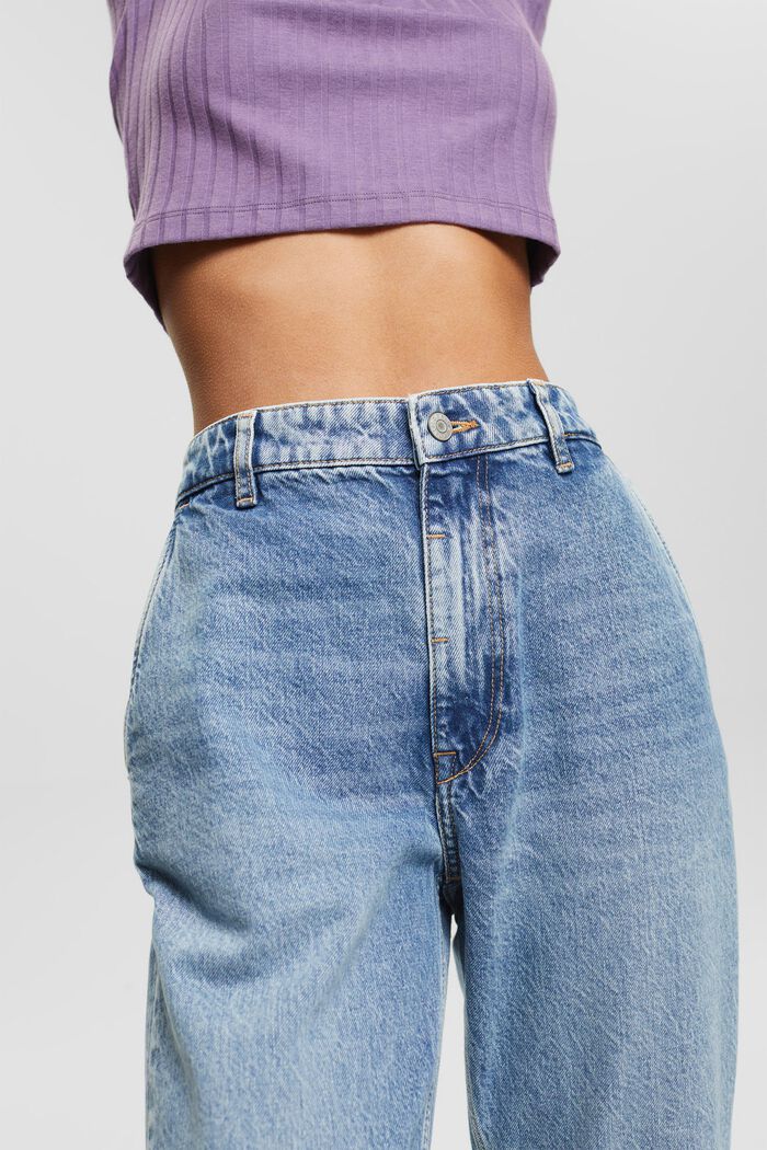 Cotton dad jeans, BLUE LIGHT WASHED, detail image number 2