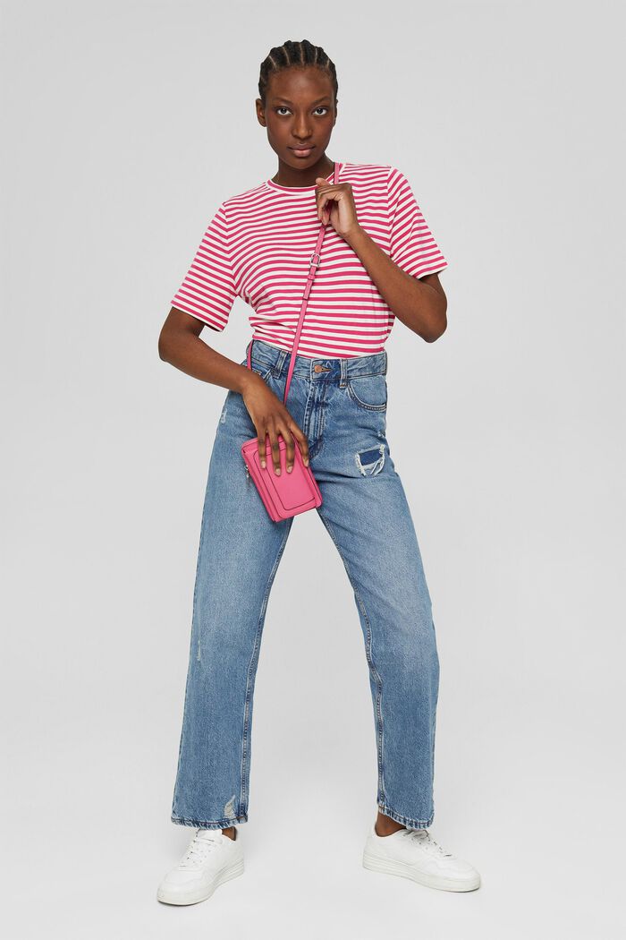 Striped TENCEL™ T-shirt, PINK FUCHSIA, detail image number 1
