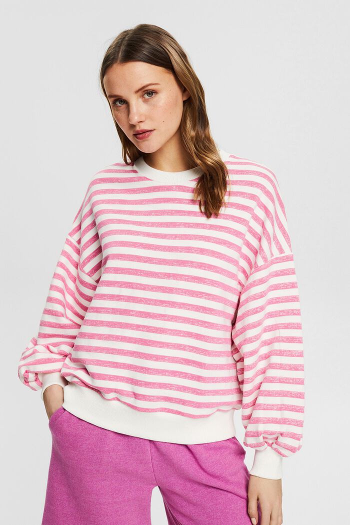 Striped sweatshirt, PINK, detail image number 0