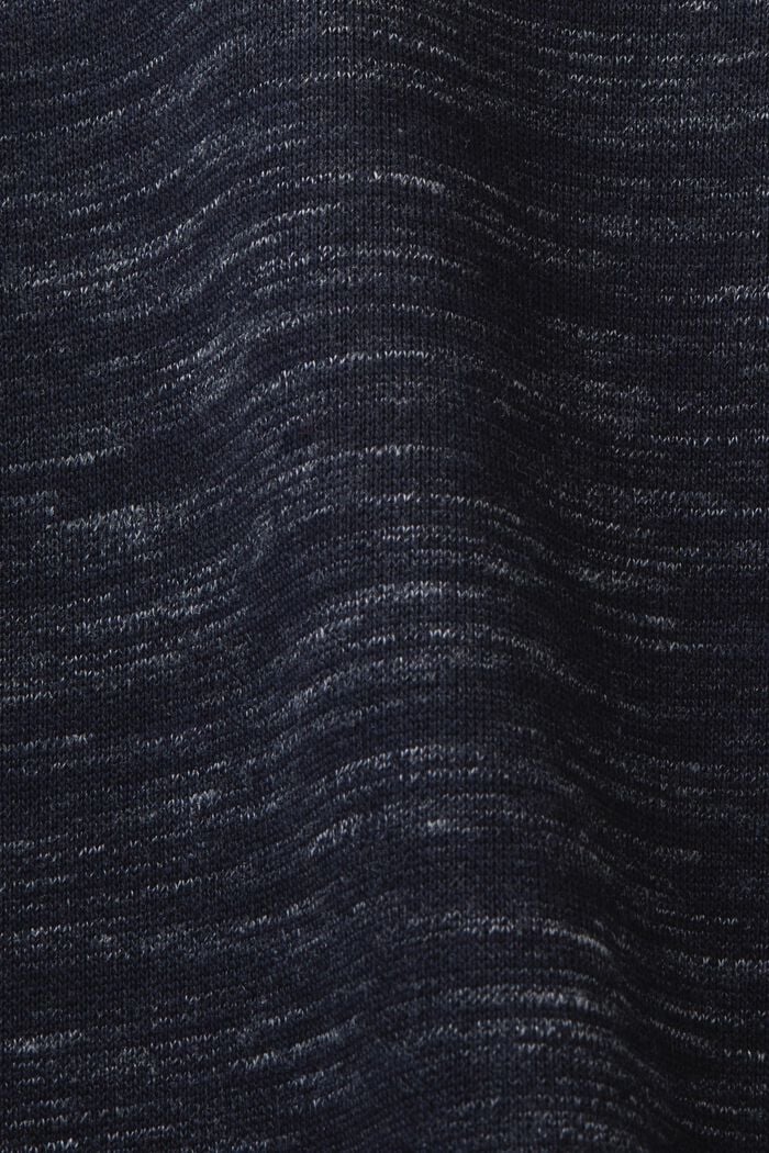 Cotton Blend High Collar Sweatshirt, NAVY, detail image number 4