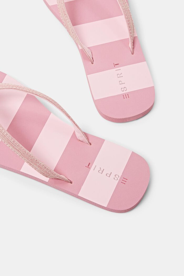 Slip Slops with textile straps, PINK FUCHSIA, detail image number 4