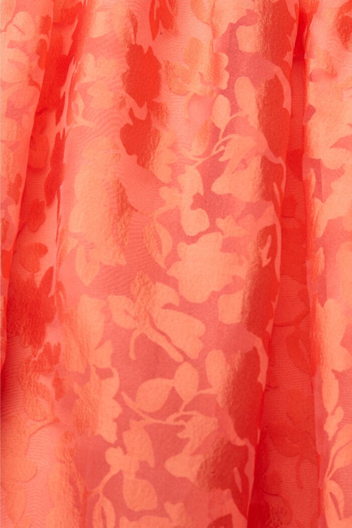 Recycled: tulle dress with a floral pattern, CORAL ORANGE, detail image number 4