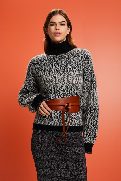Jacquard Lamé Sweater