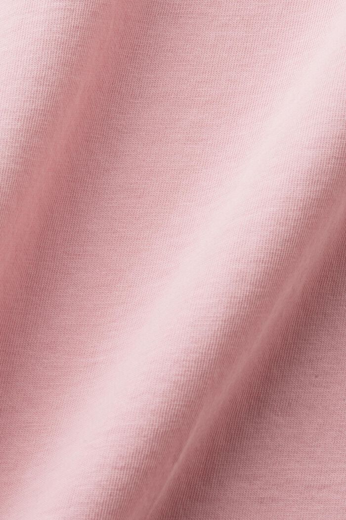 Long t-shirt, 100% cotton, PINK, detail image number 5
