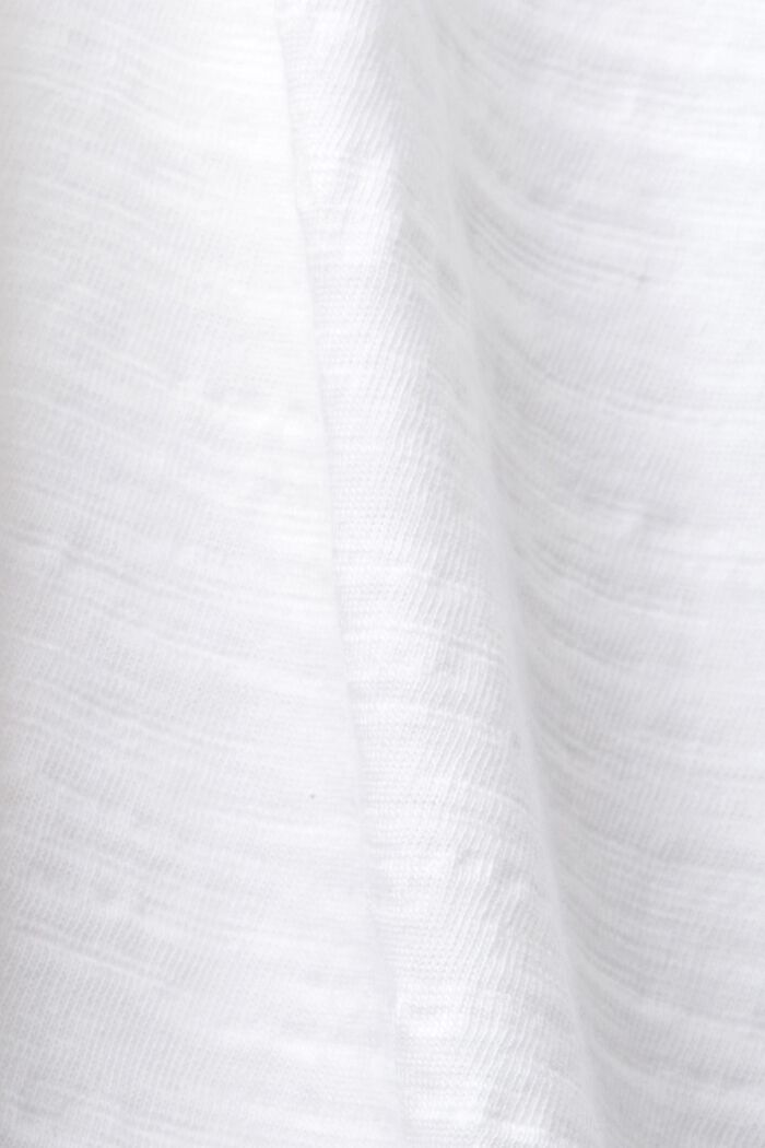 Jersey t-shirt with embroidered sleeves, WHITE, detail image number 4