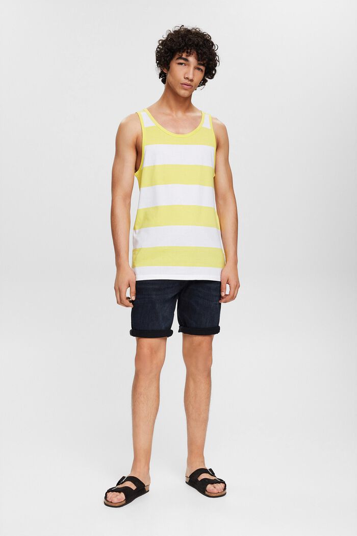 Sleeveless top with stripes, YELLOW, detail image number 1