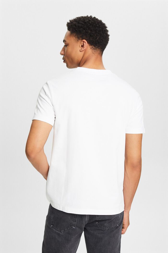 Unisex Printed Organic Cotton Jersey T-Shirt, WHITE, detail image number 2