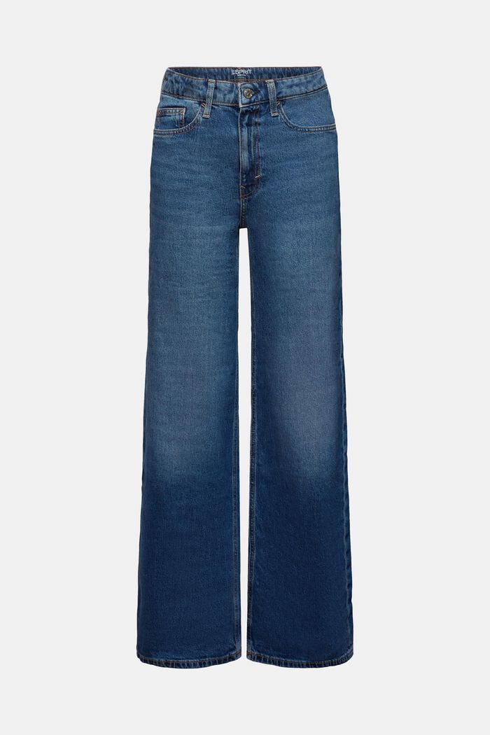 Retro wide leg jeans, BLUE MEDIUM WASHED, detail image number 7