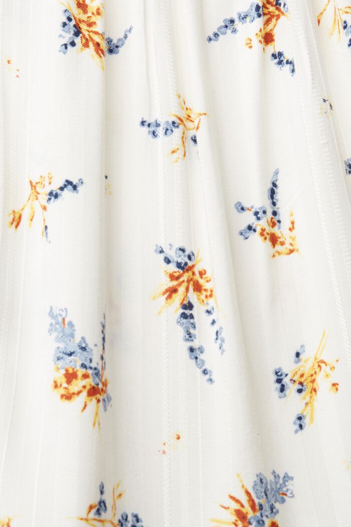 Dress with a floral pattern, LENZING™ ECOVERO™, OFF WHITE, detail image number 4