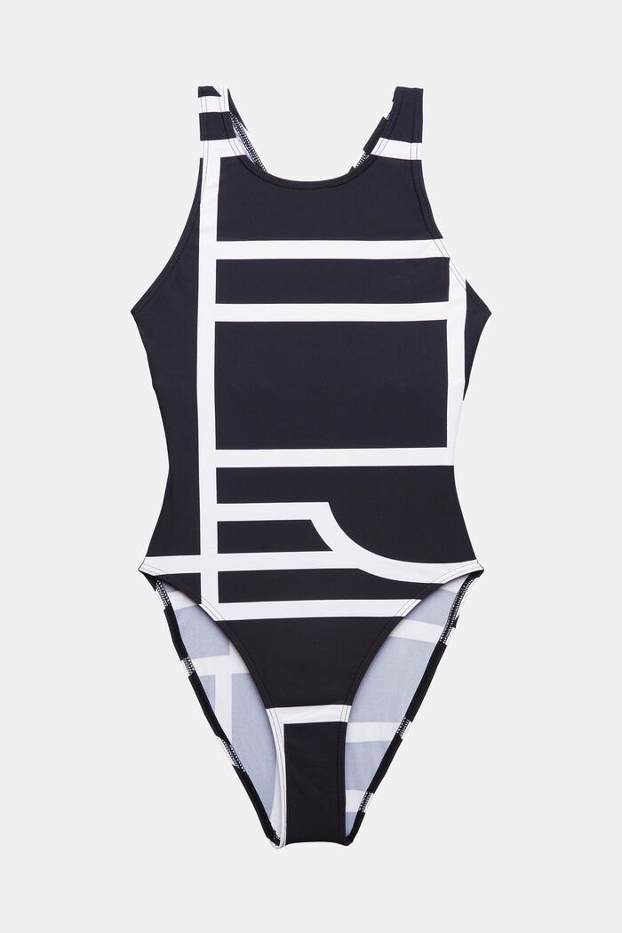 Printed Swimsuit, BLACK, detail image number 5