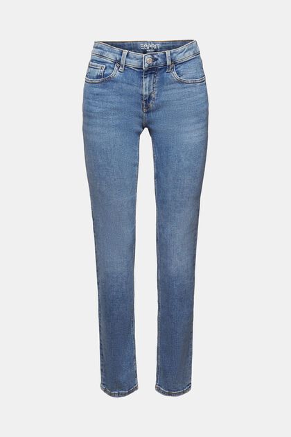 Recycled: mid-rise straight jeans