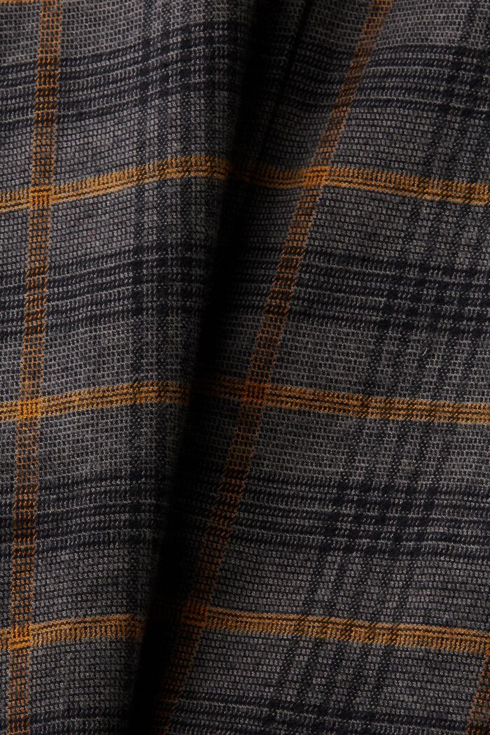 Flanell shirt with checks, ANTHRACITE, detail image number 5