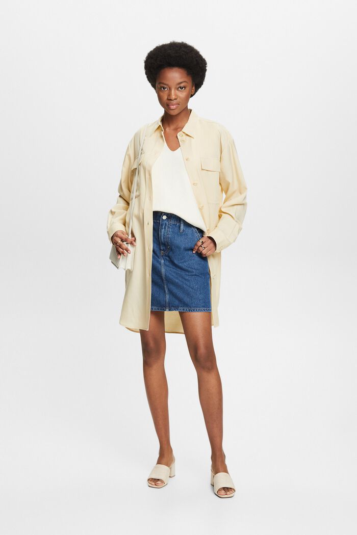 Oversized Button-Up Shirt, SAND, detail image number 1