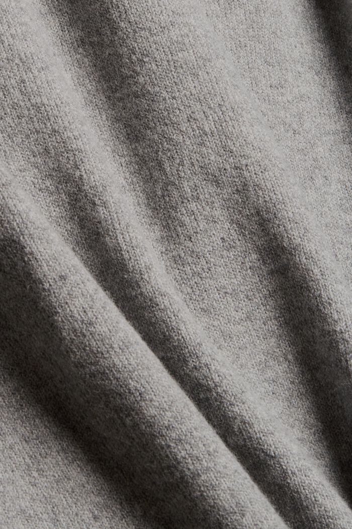 Wool blend: knitted dress with dropped shoulders, MEDIUM GREY, detail image number 4