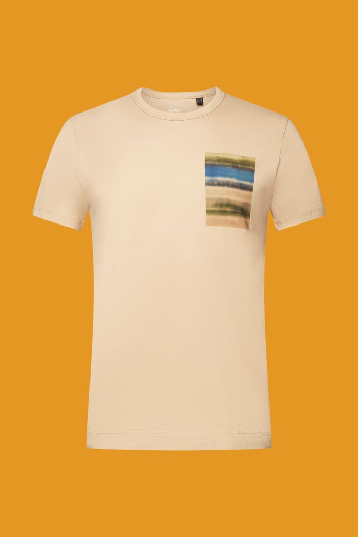Crewneck t-shirt, 100% cotton, SAND, detail image number 6
