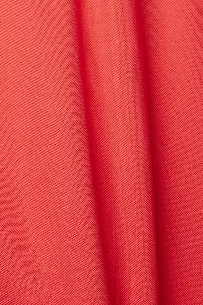 Cotton piqué polo shirt, CORAL RED, detail image number 1