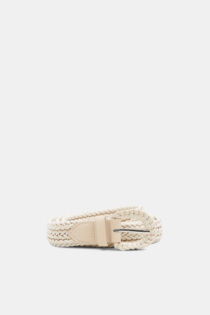 Braided textile belt, OFF WHITE, detail image number 0