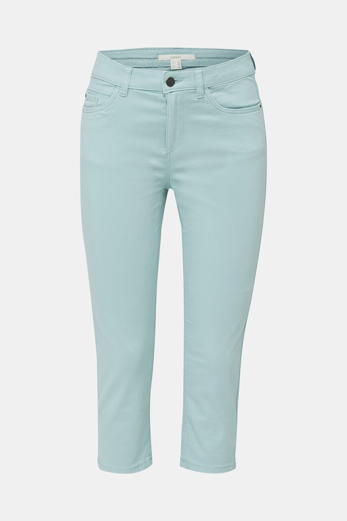 Soft Capri trousers with Lycra® xtra life™, LIGHT AQUA GREEN, detail image number 0