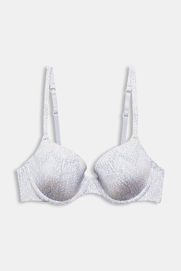 Recycled: padded, underwire bra with a pattern
