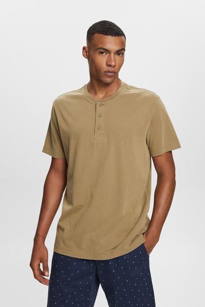 Henley t-shirt, 100% cotton