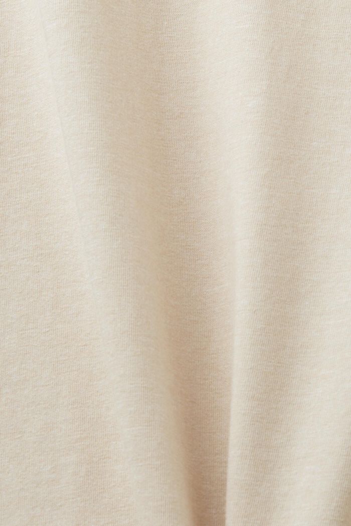 Recycled: melange jersey T-shirt, LIGHT TAUPE, detail image number 4