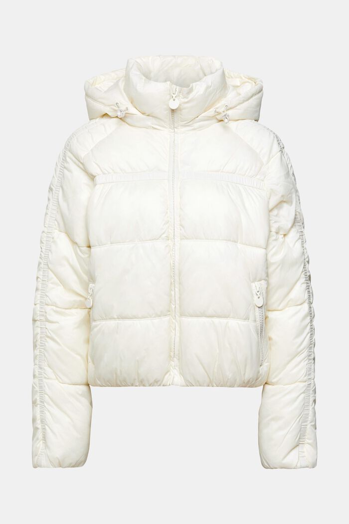 Quilted jacket with detachable hood, OFF WHITE, detail image number 2
