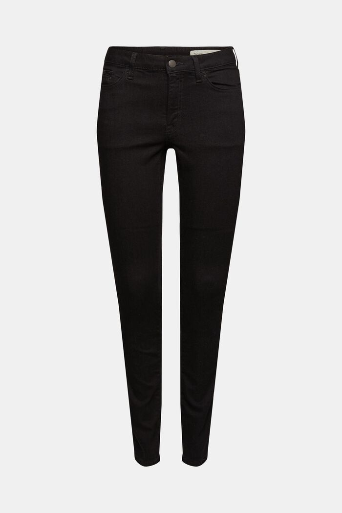 Stretch jeans made of blended organic cotton, BLACK RINSE, overview
