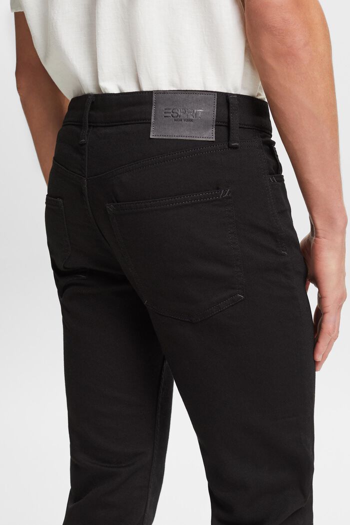 Mid-Rise Straight Jeans, BLACK RINSE, detail image number 3