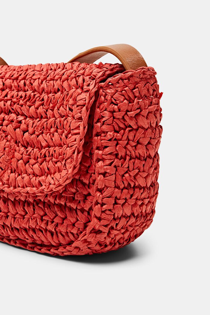 Crochet Flap Shoulder Bag, ORANGE RED, detail image number 1