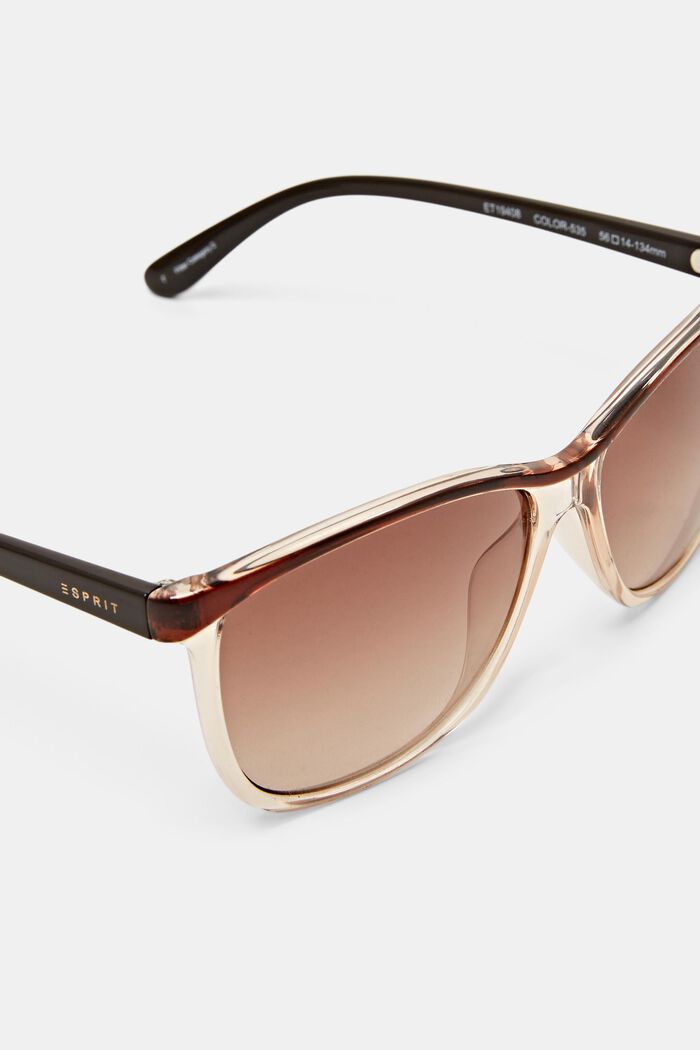 Sunglasses with semi-transparent frames, BROWN, detail image number 1