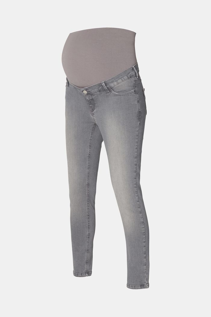 MATERNITY Over-The-Bump Skinny Jeans, GREY DENIM, detail image number 5