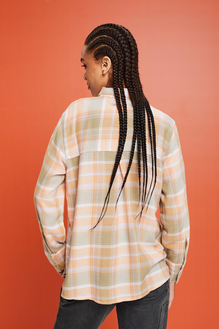 Checked blouse, PEACH, detail image number 2